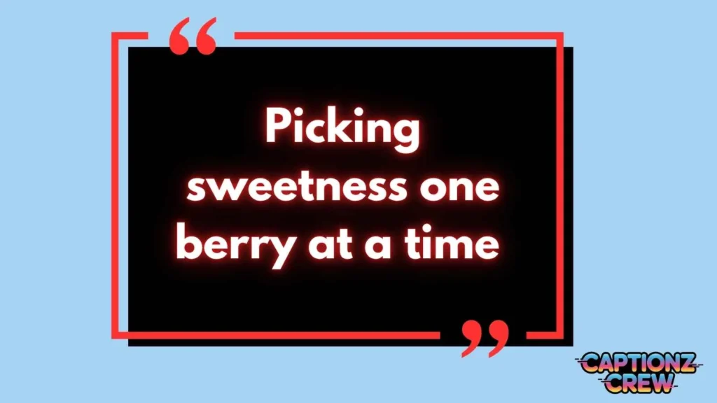 Picking Strawberry Captions