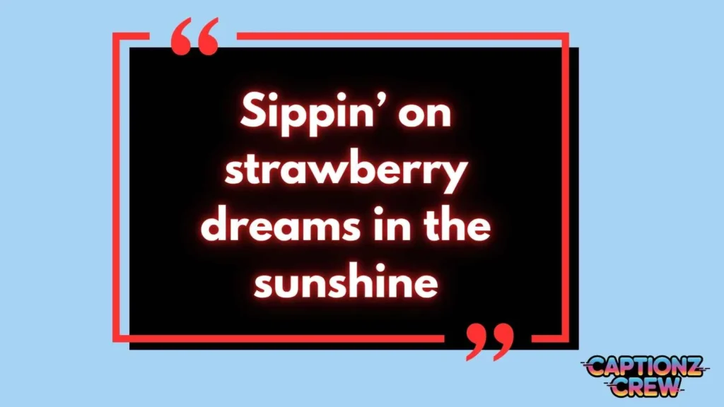 Strawberry Captions for Instagram